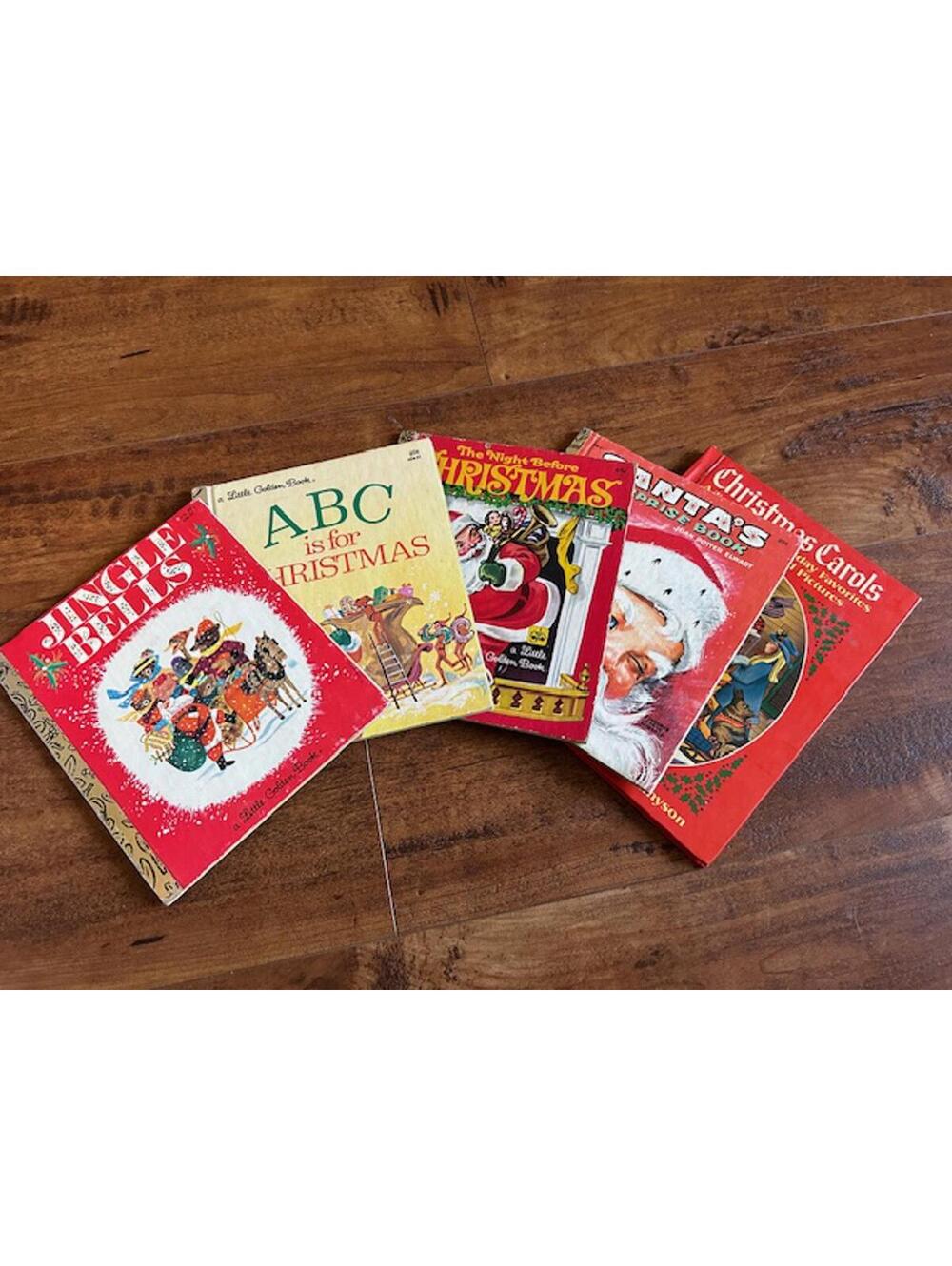 Vintage Christmas Children's Books Set - 5 Classic Titles Golden Books